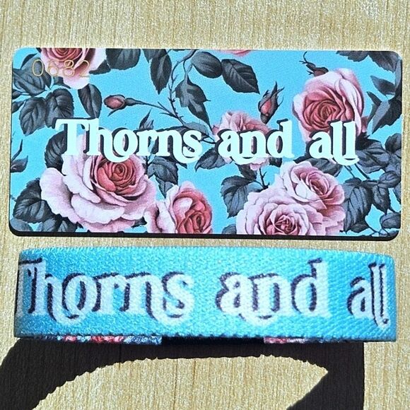 ZOX "THORNS AND ALL" #679 FLORAL ROSE BLOG POSITIVE AFFIRMATIONS WRISTBAND - Picture 4 of 9